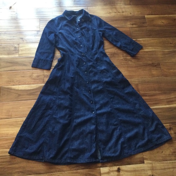✔️ Twinset My Twin Beautiful Long Denim Dress Size Small - Picture 1 of 12